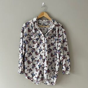 Van Heusen White Floral Button Down Shirt